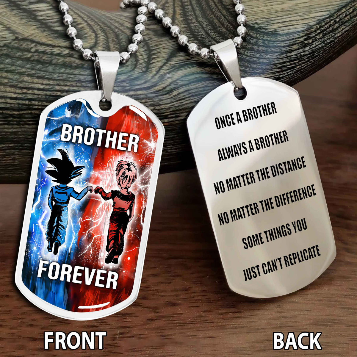 Personalized Double Side Graphic Dog Tag Gift For Brother Once A Soldier Always A Soldier