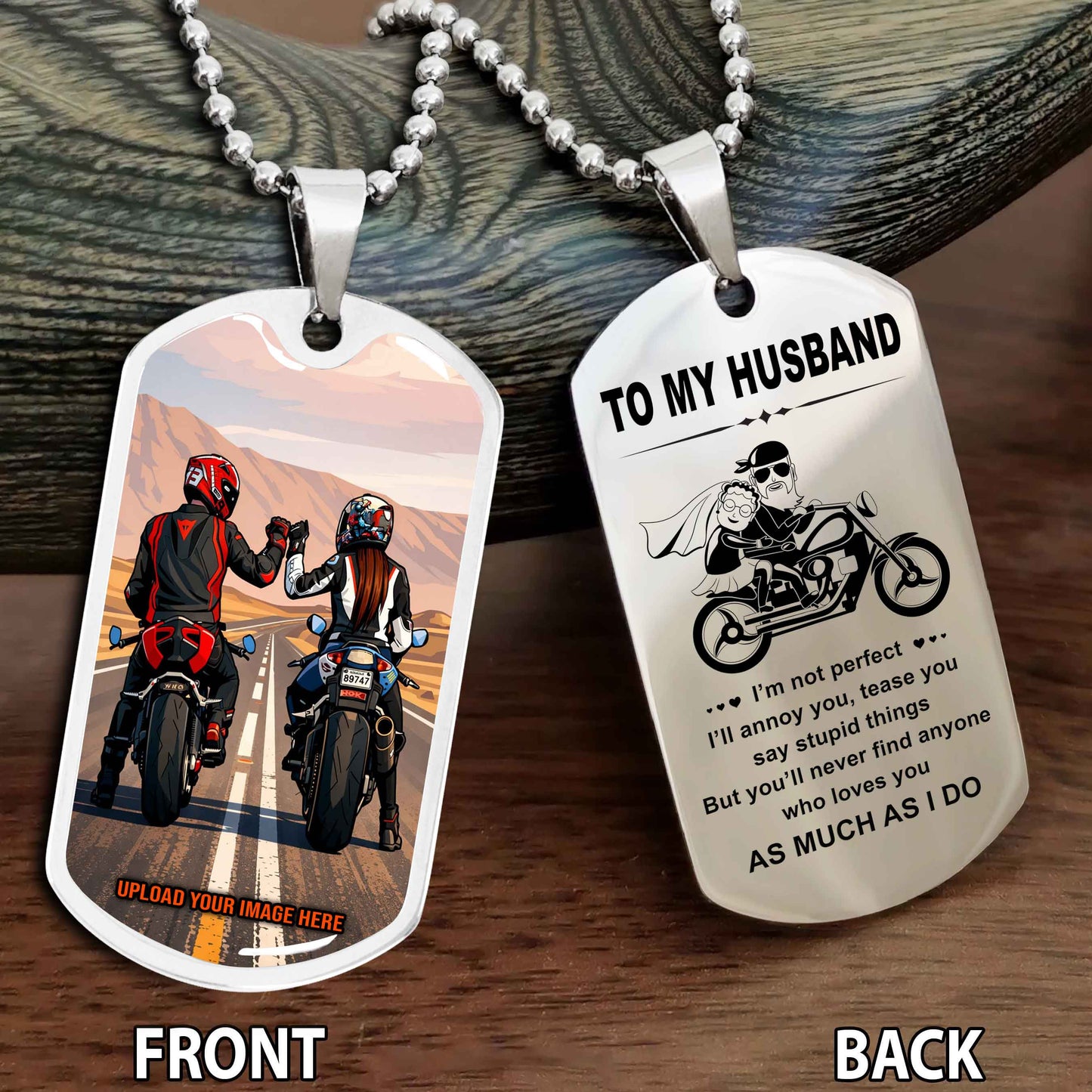 Personalized Double Side Graphic Dog Tag To My Husband Gift For Your Husband