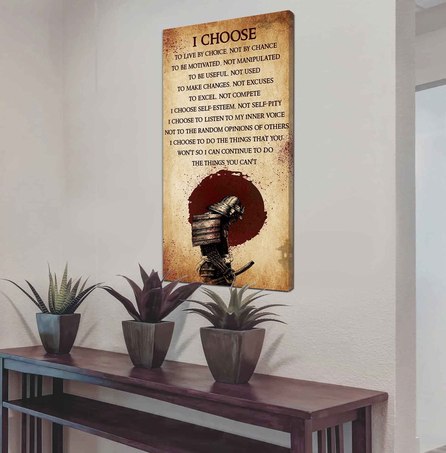 Warrior I Chose To Live By Choice Not By Chain Poster Canvas Motivation Canvas Gift For You