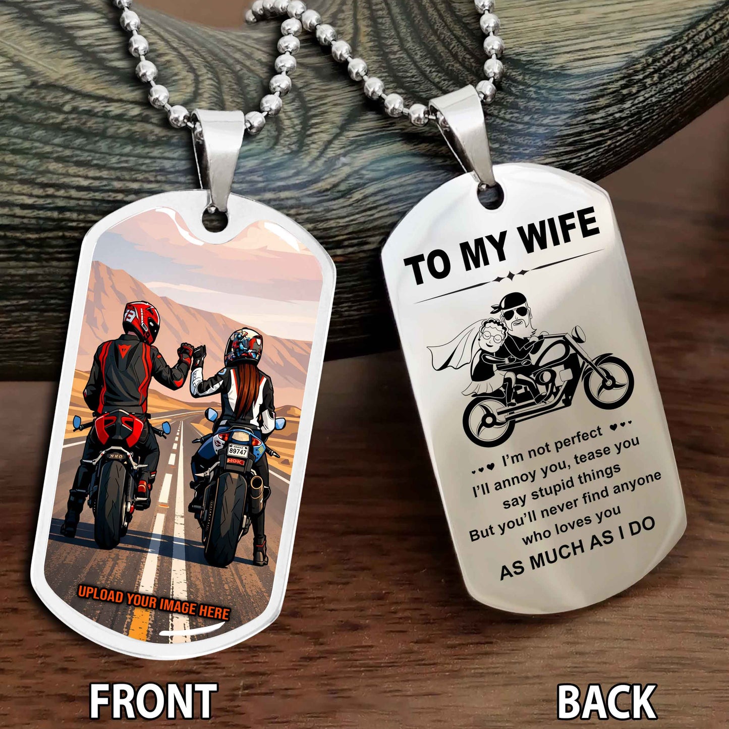 Personalized Double Side Graphic Dog Tag To My Husband Gift For Your Husband