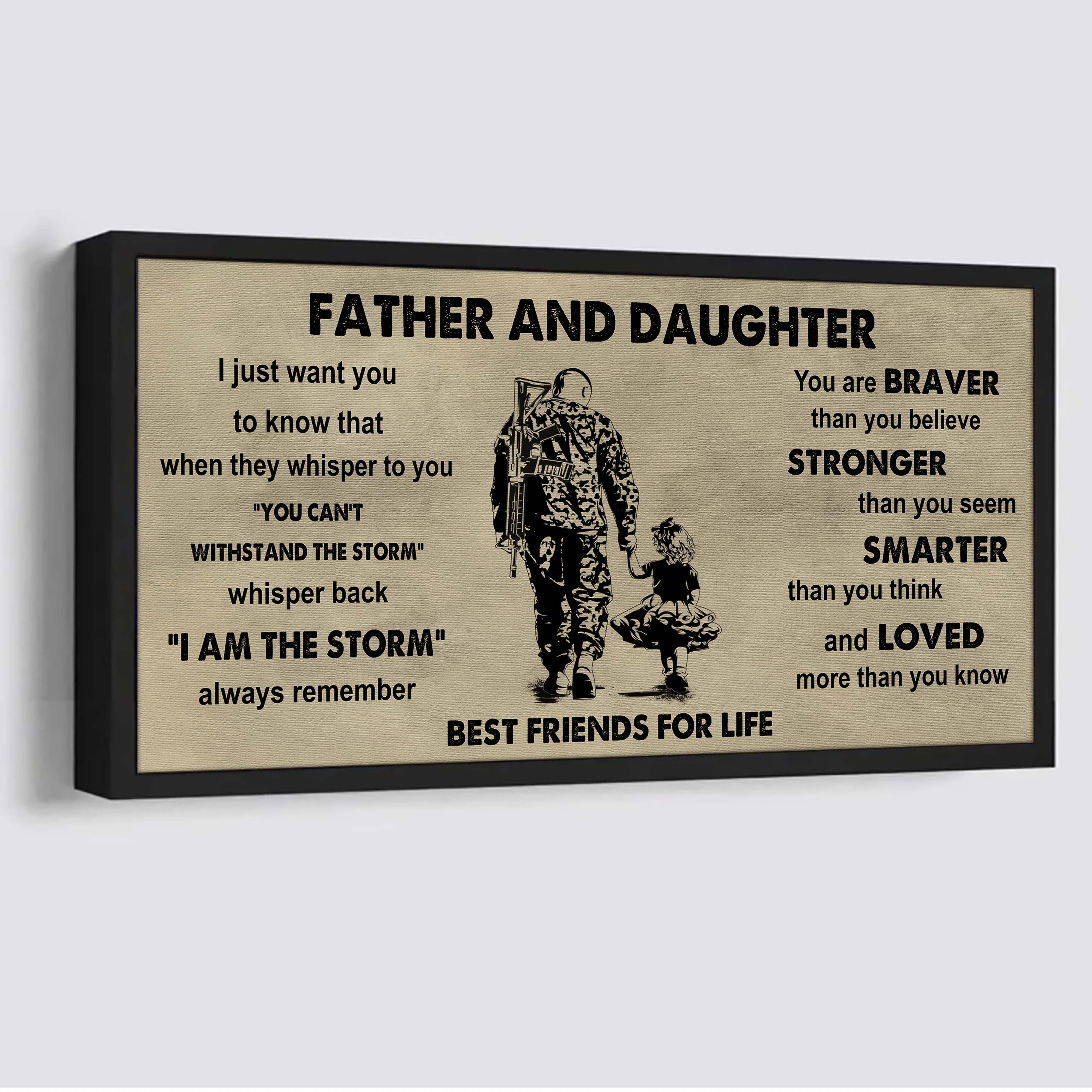 Vikings Father And Daughter Best Friends For Life - I Am The Storm Poster Canvas Gift For Daughter From Father