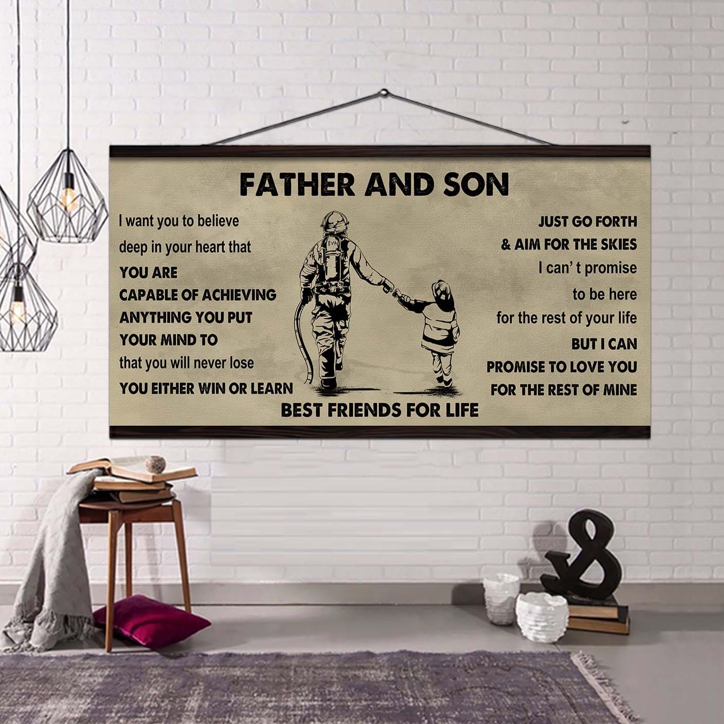 Soldier Father And Son Best Friends For Life - Ver 2 You Will Never Lose Poster Canvas Gift For Son From Father