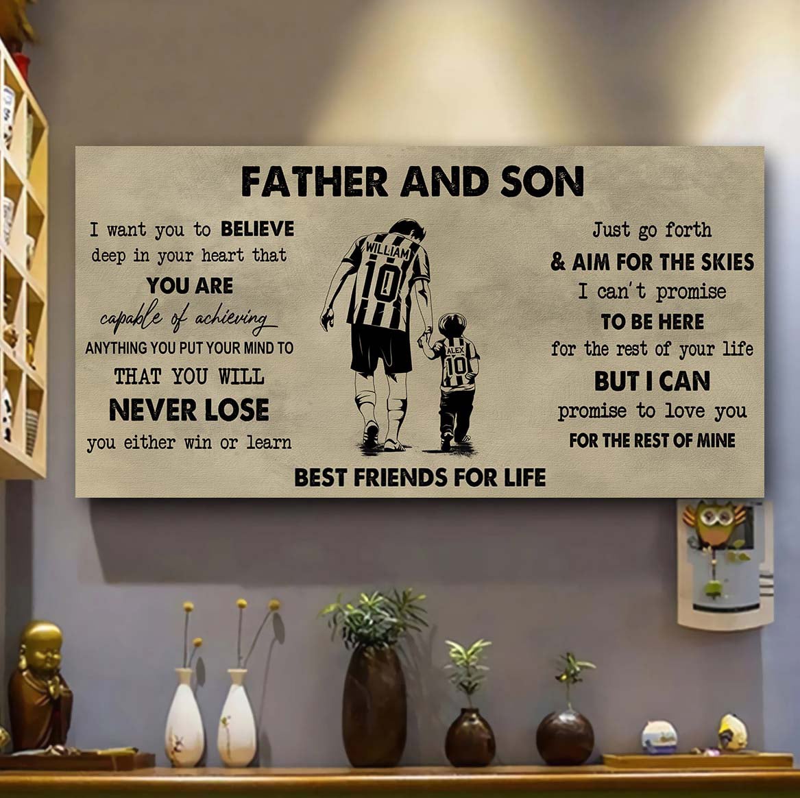 Father And Kids Best Friend For Life - You Will Never Lose Poster Canvas