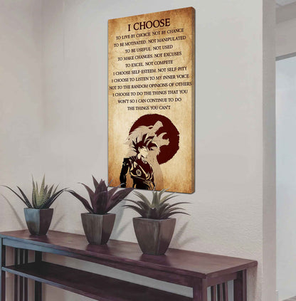 Warrior I Chose To Live By Choice Not By Chain Poster Canvas Motivation Canvas Gift For You