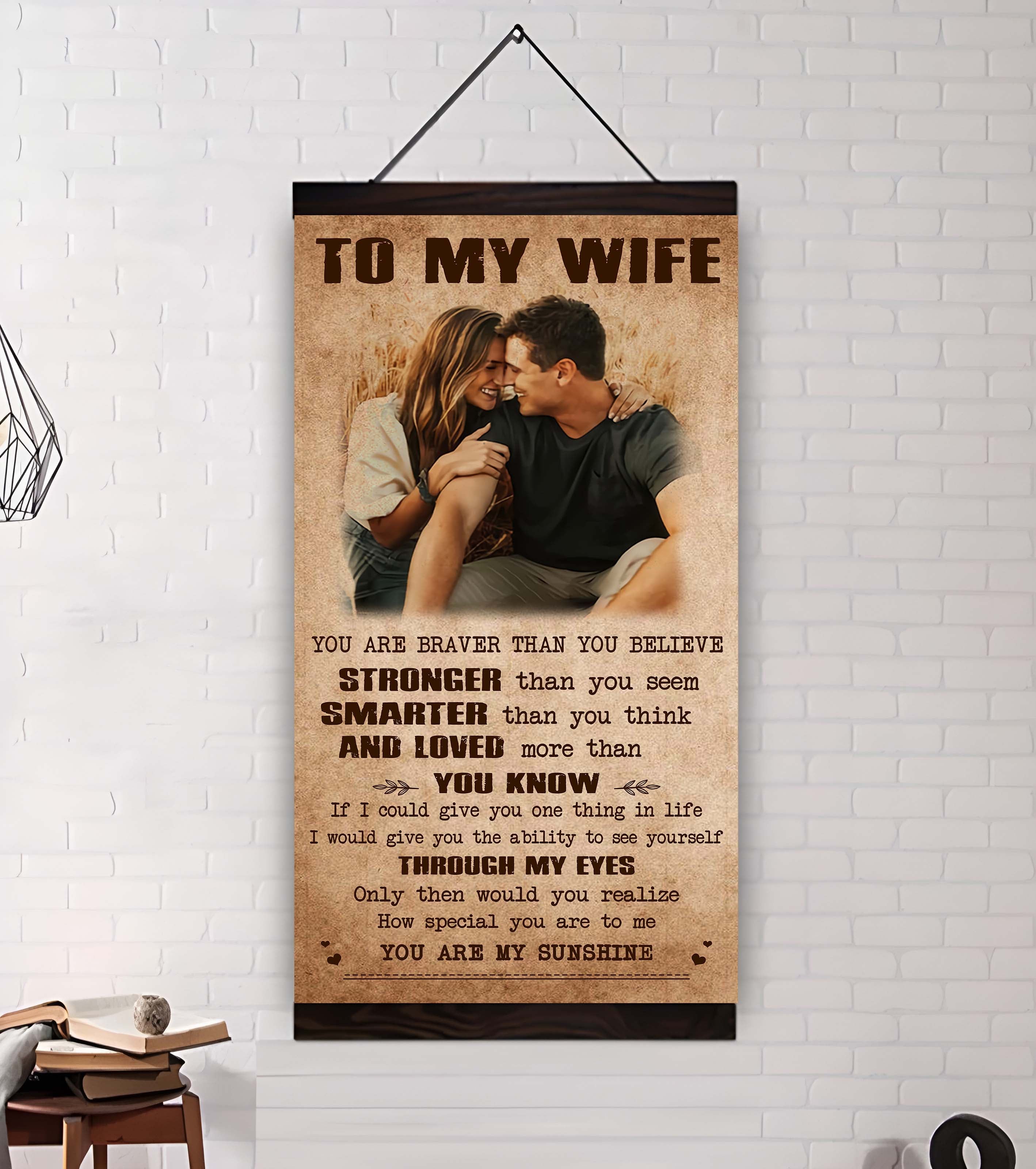 Custom image canvas-Husband to Wife- I wish I could turn back the clock