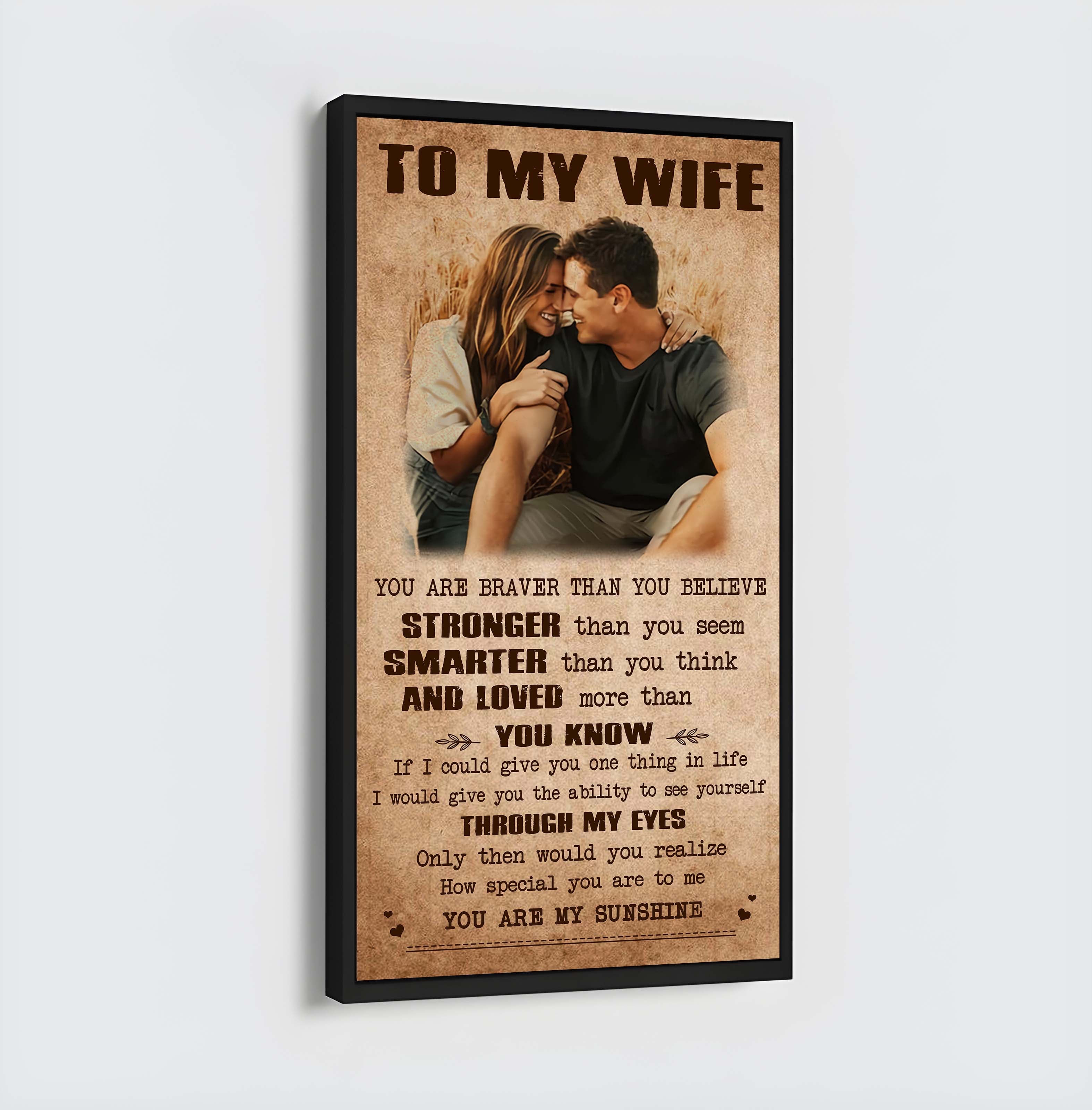 Valentine gifts-Custom image canvas-Husband to Wife- Meeting you was fate