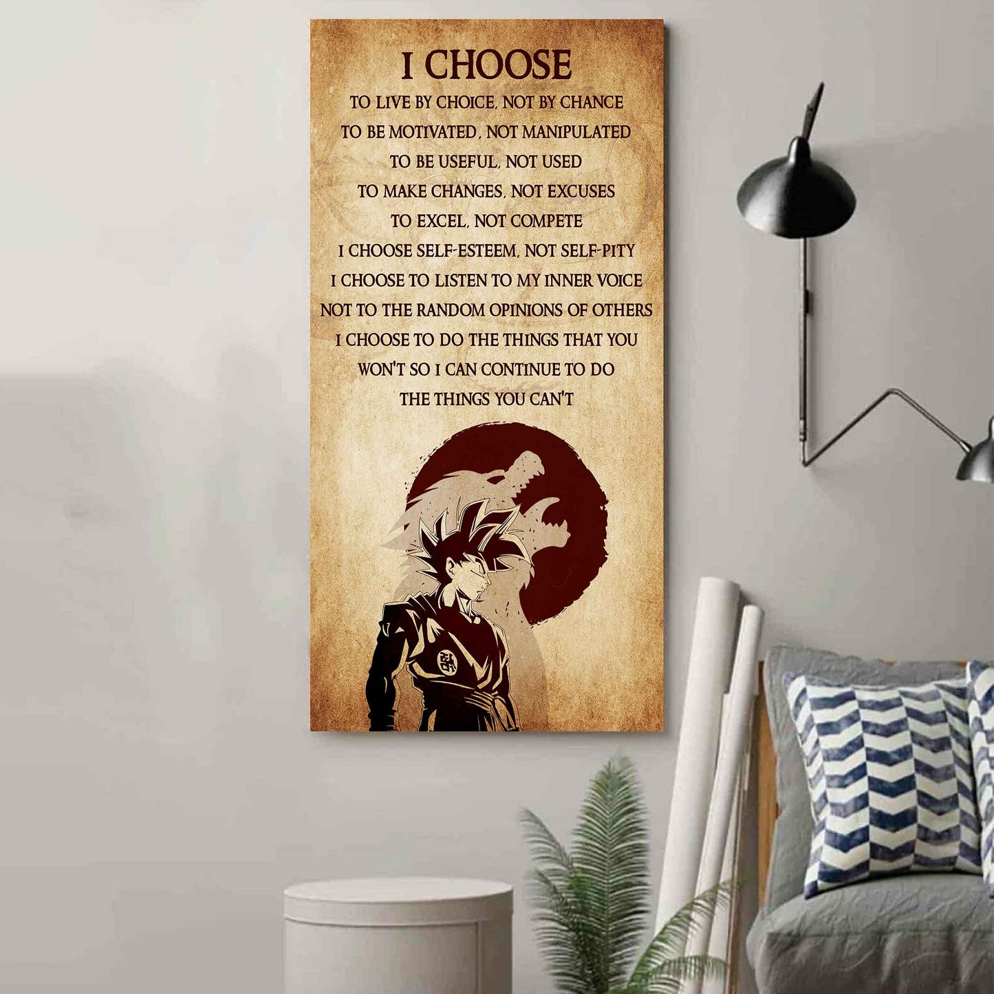 Warrior I Chose To Live By Choice Not By Chain Poster Canvas Motivation Canvas Gift For You