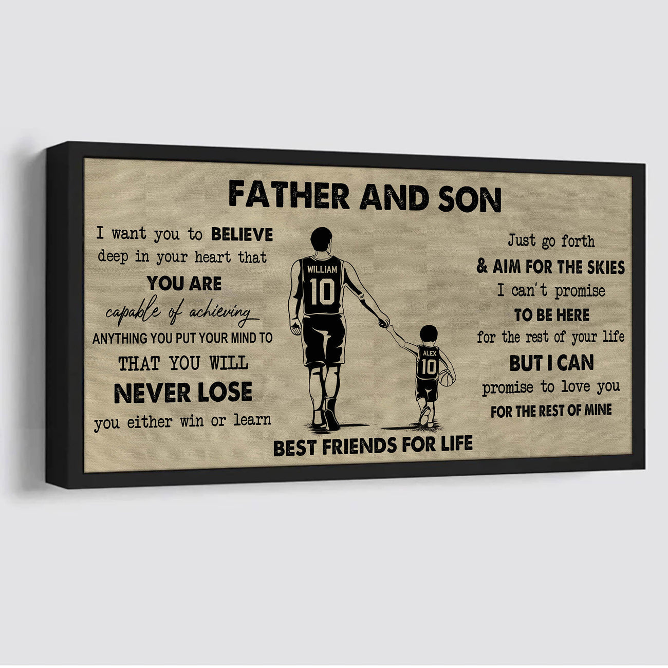 DRB Father And Daughter Best Friend For Life - You Will Never Lose Poster Canvas Gift For Daughter From Father -Photo Upload