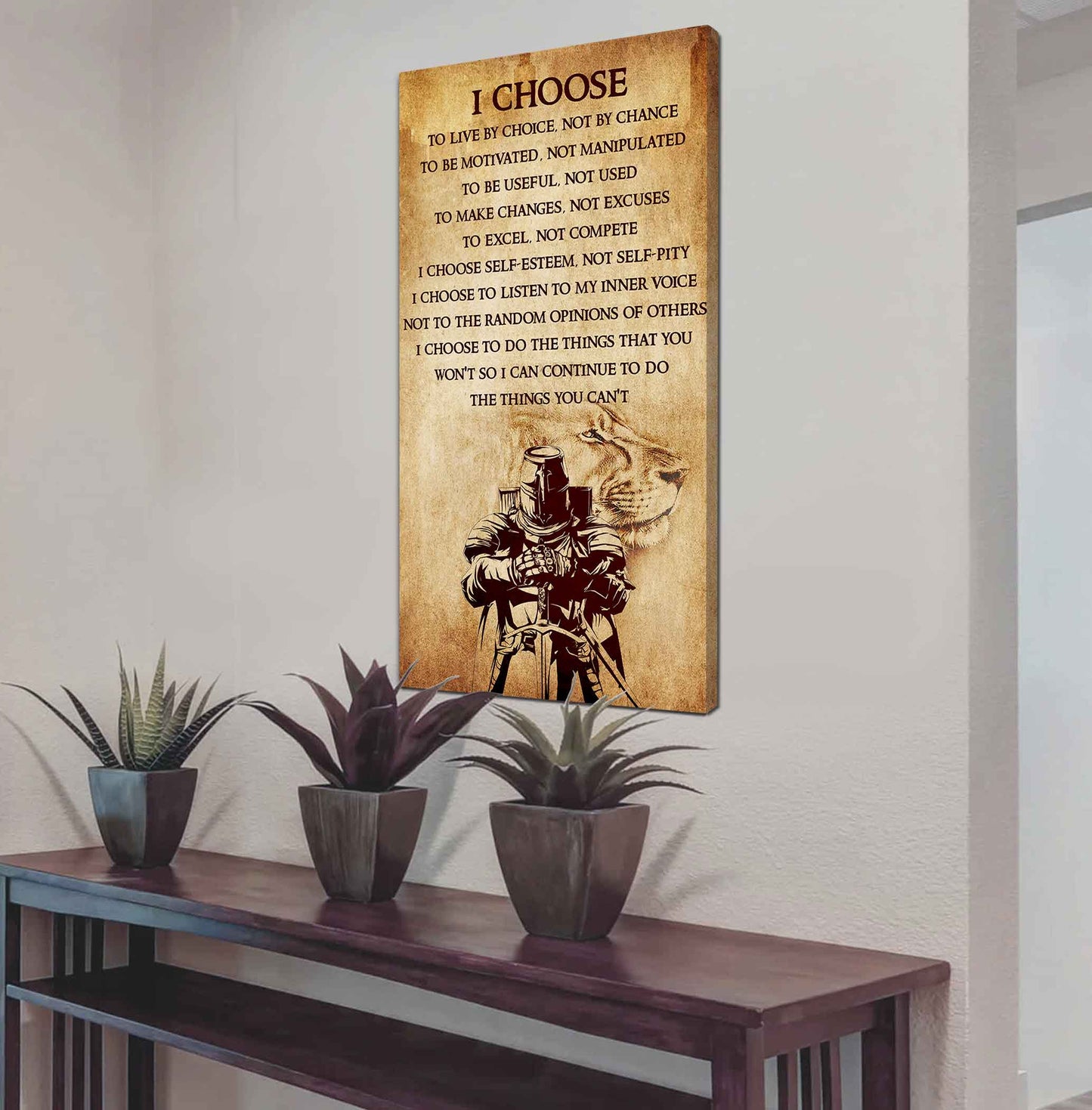 Warrior I Chose To Live By Choice Not By Chain Poster Canvas Motivation Canvas Gift For You