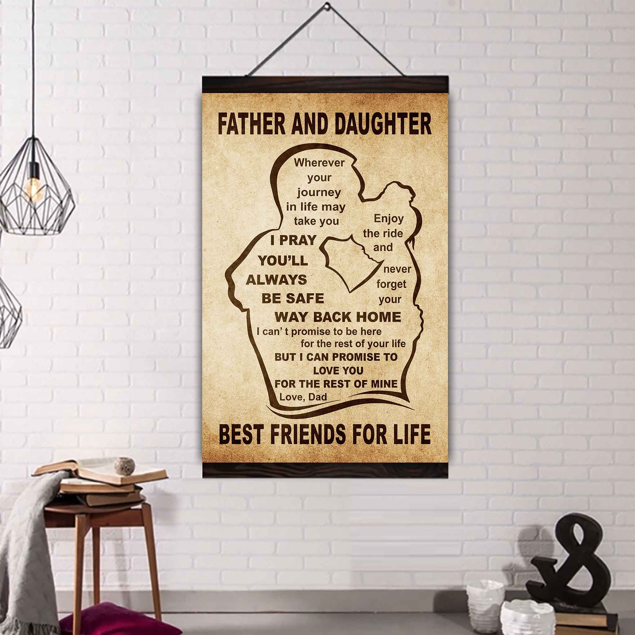 Personalized Family Poster Canvas Never Forget Your Way Back Home To My Son Gift From Dad Gift For Your Son