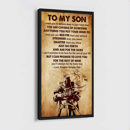 Warrior To My Son Just Go Forth And Aim For The Sky Poster Canvas Motivation Canvas Gift For Your Son