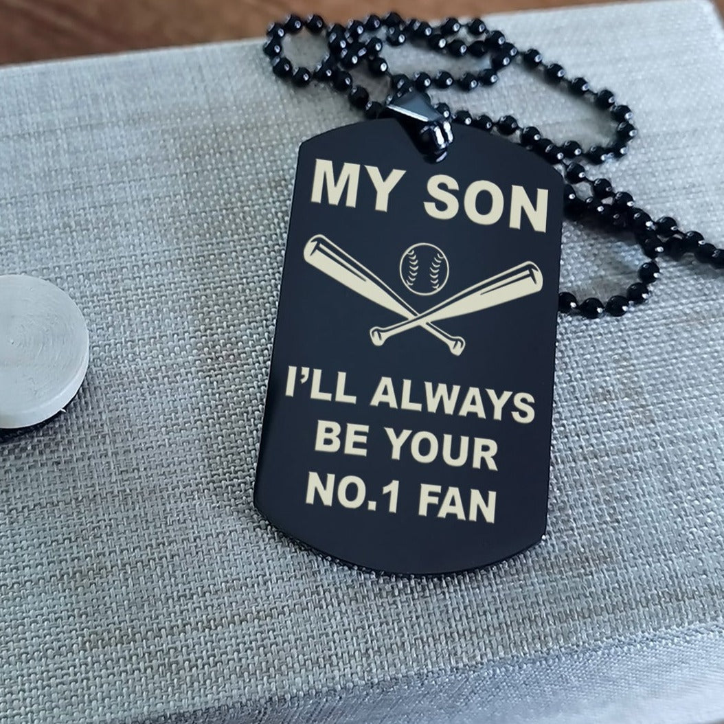 Baseball customizable engraved double sided dog tag gifts from dad mom to son, Be strong be brave be humble, It is not about better than someone else, It is about being better than you were the day before