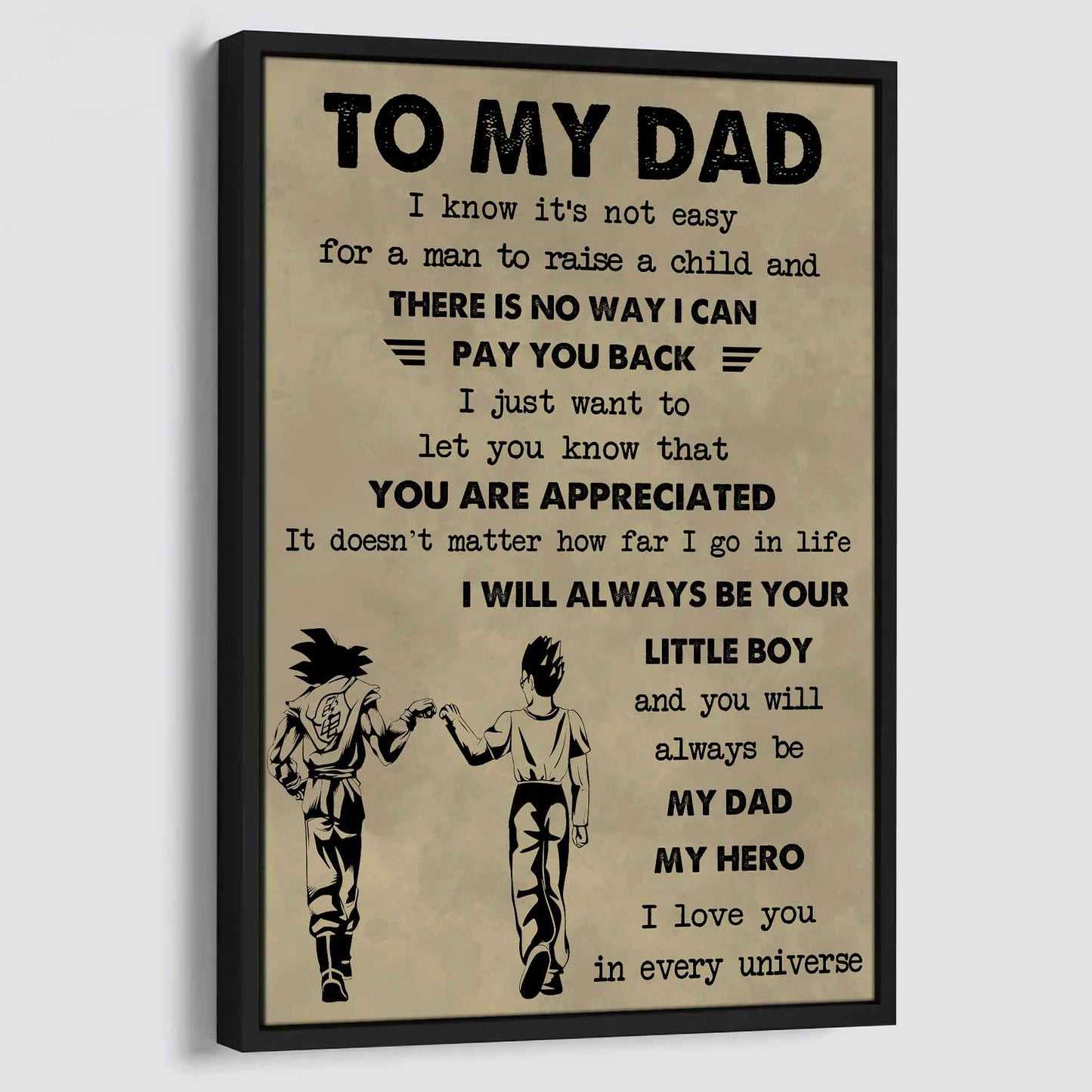 DRB Poster Canvas To My Dad-I love you in every universe