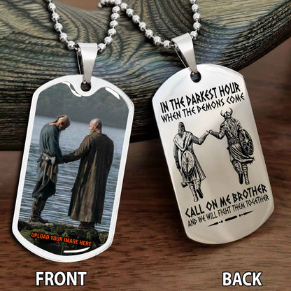 Personalized Double Side Graphic Dog Tag Brother Forever Gift For Your Brother