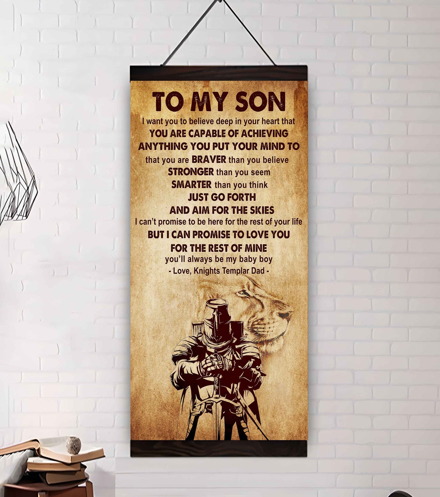 Warrior To My Son Just Go Forth And Aim For The Sky Poster Canvas Motivation Canvas Gift For Your Son