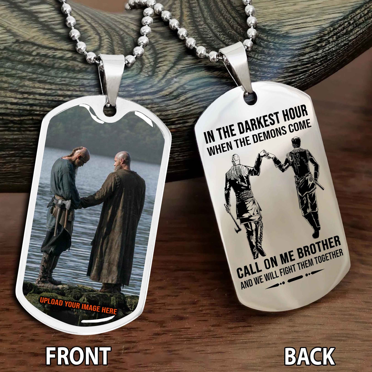 Personalized Double Side Graphic Dog Tag Brother Forever Gift For Your Brother