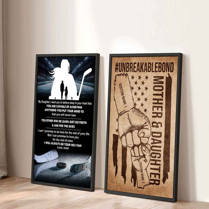 Mother And Daughter UnBreakable Bond - 2 Piece Canvas Wall Art - You Will Never Lose You Either Win Or Learn
