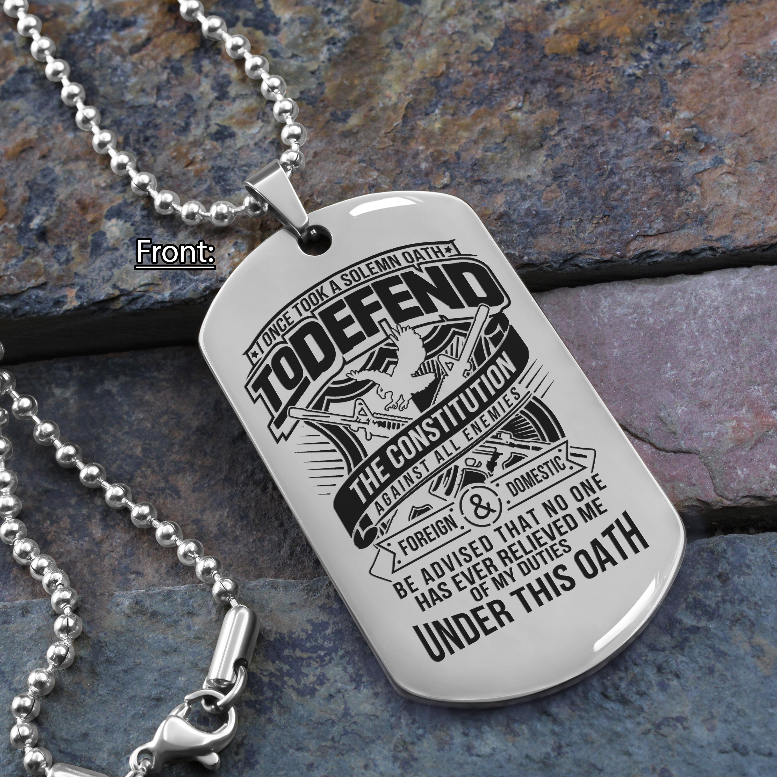 Veteran One Side Dog Tag Gift For Your Vetaran Your Brother Memorial Day