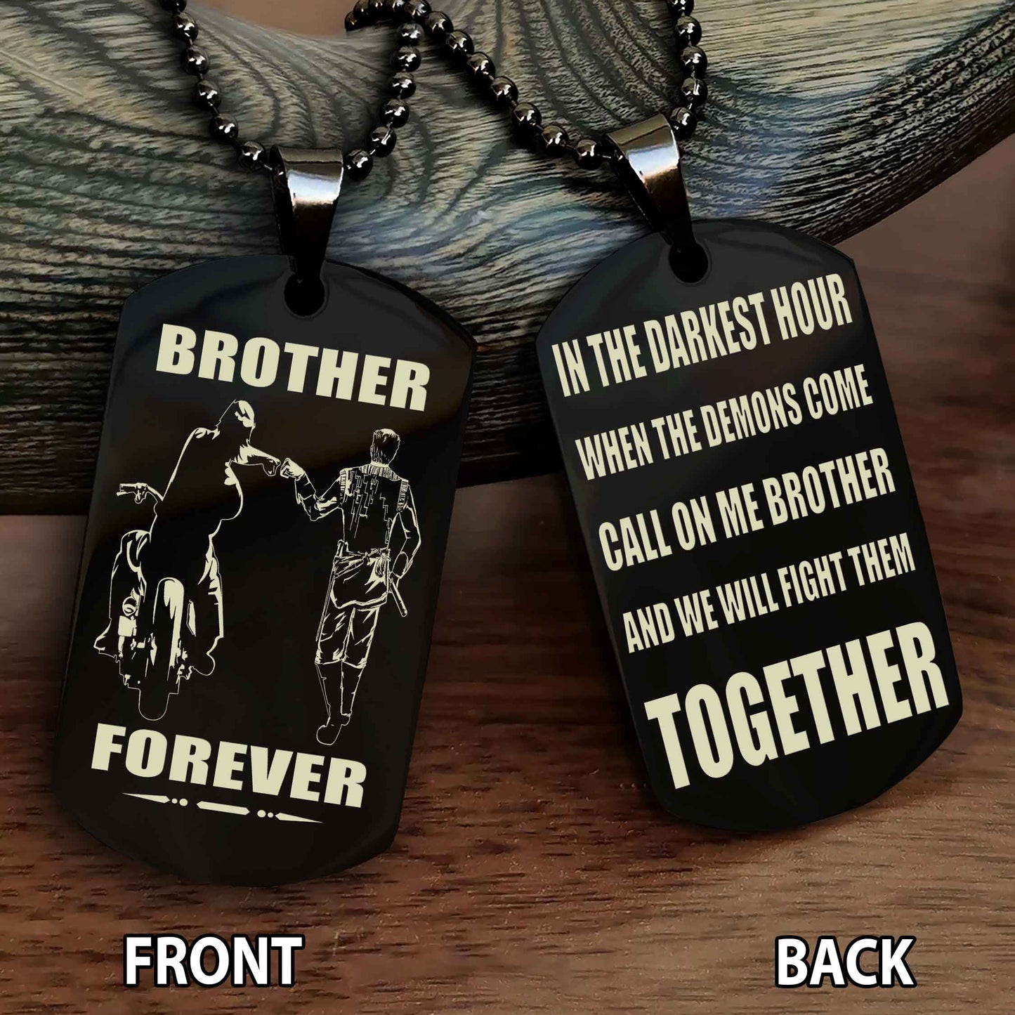 Mix engraved double sided dog tag call on me brother gift for your brother