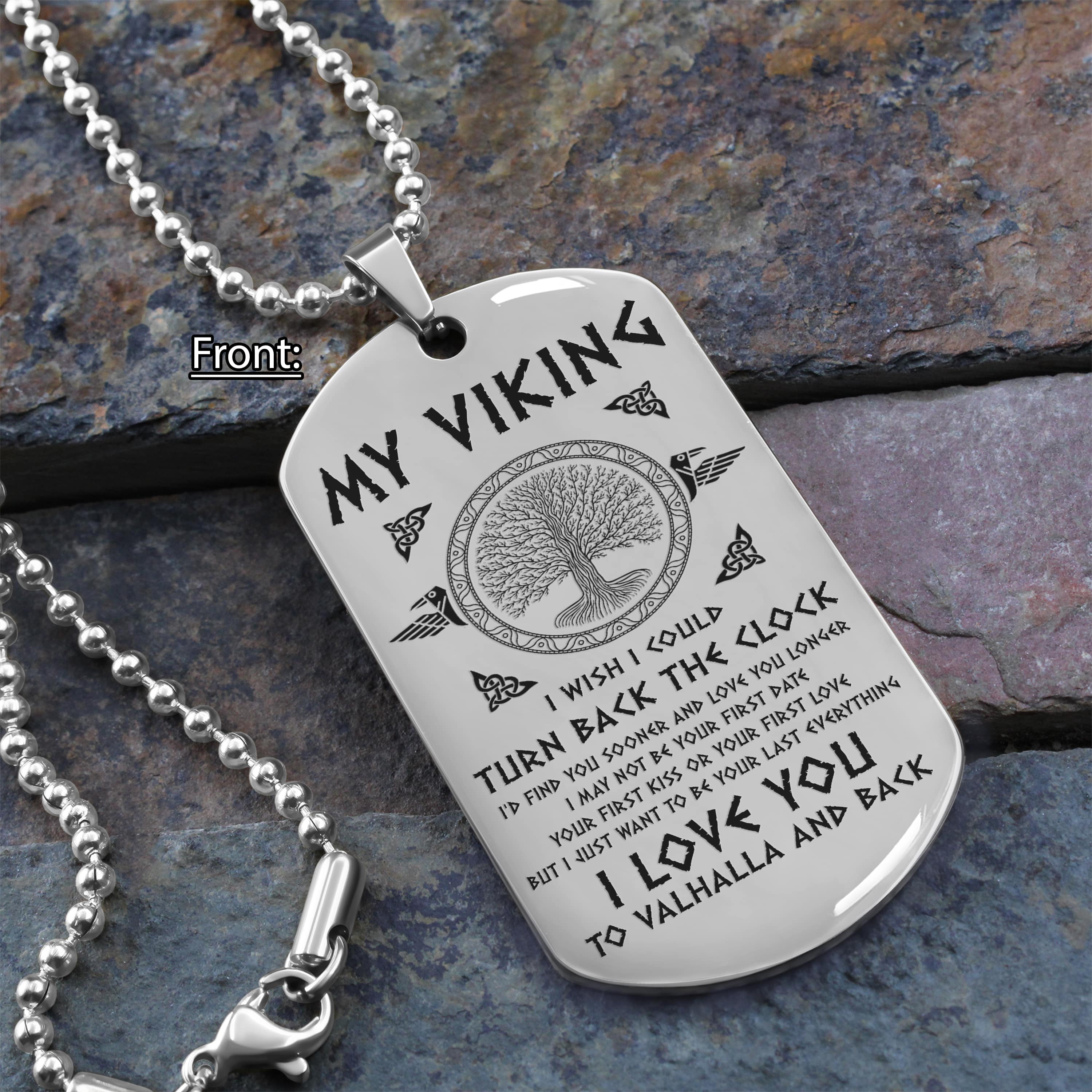 Viking Dog tag wife to husband