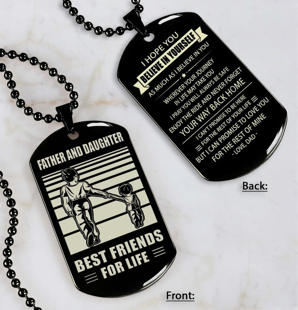 ANT-Personalized Double Sided Dog Tag Father And Son Best Friends For Life - Message on the back side