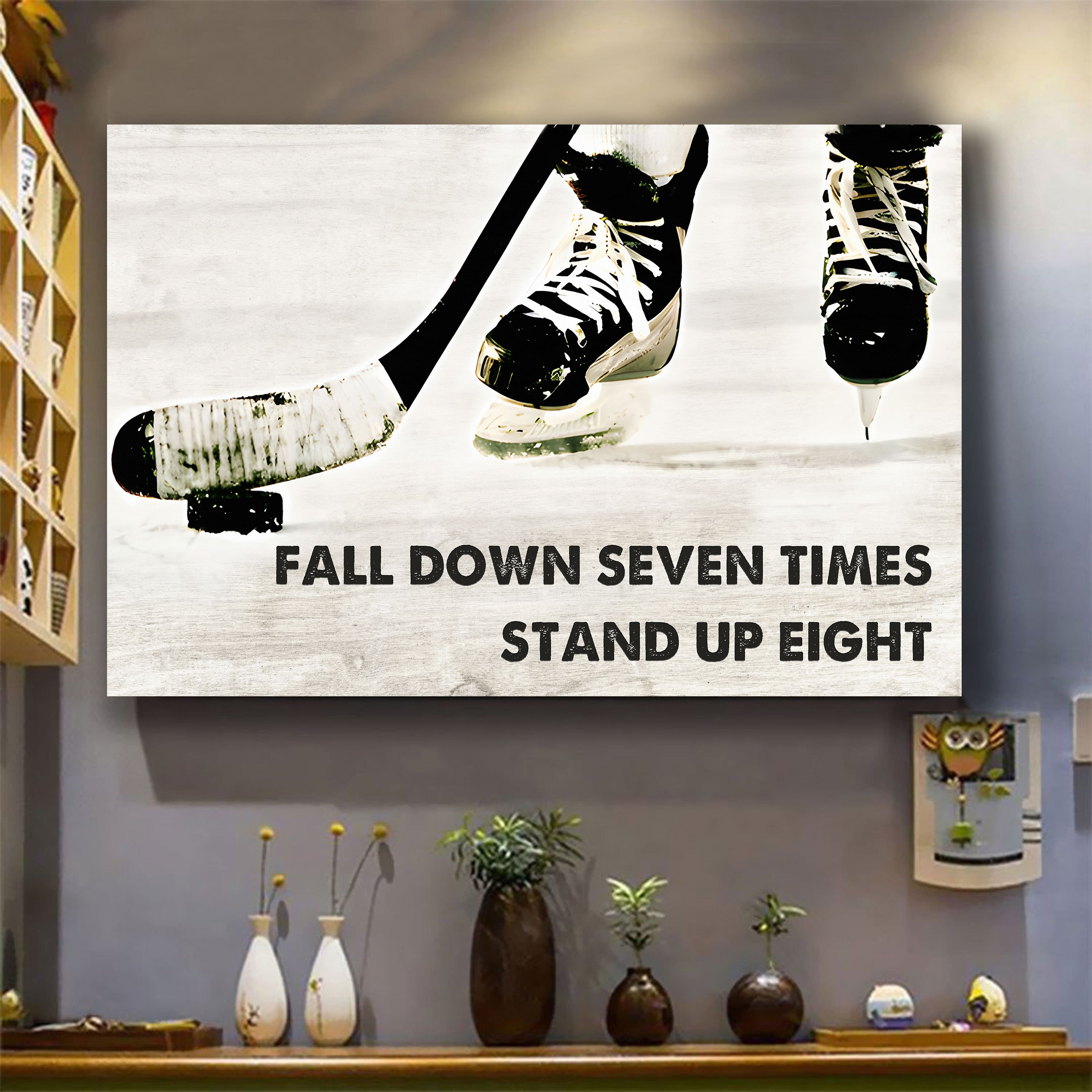 Basketball poster canvas fall down seven times stand up eight standard size