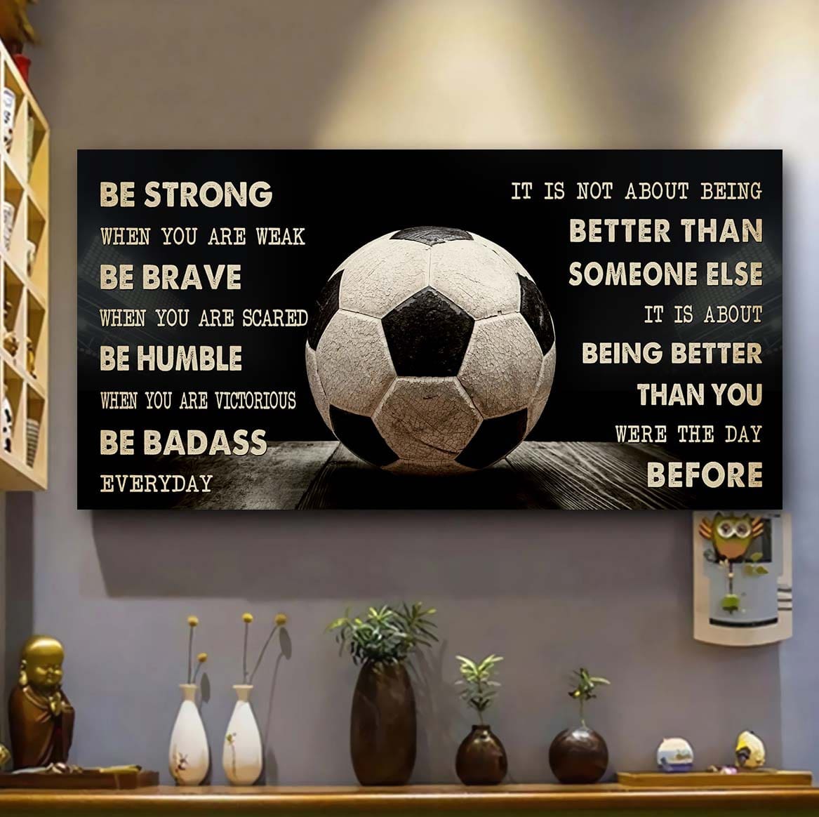 Water Polo Poster It Is Not About Being Better Than Someone Else - Be Strong When You Are Weak