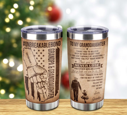 Customizable Sport Tumbler Never Forget Your Way Back Home From Grandpa To Granddaughter