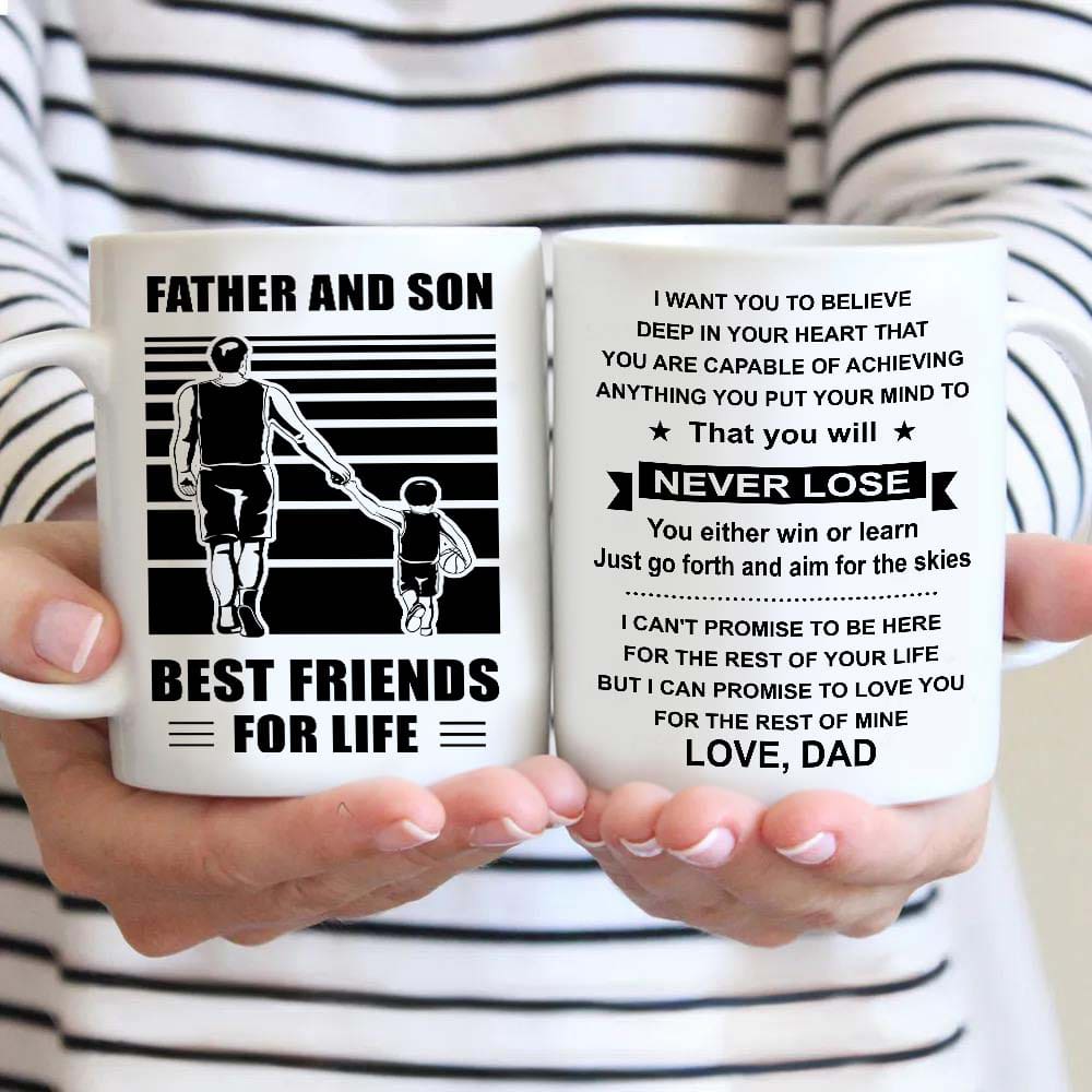 Soldier Be strong-Personalized Mug Father And Son Best Friends For Life - Message on the back side