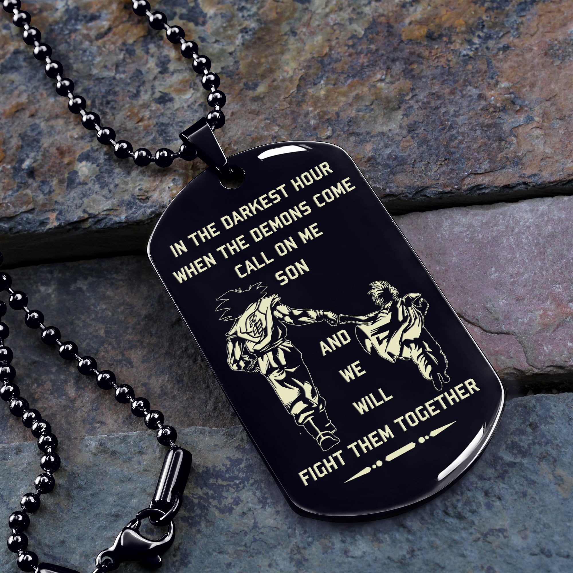 Call on me Son Dog Tag from Dad to Son