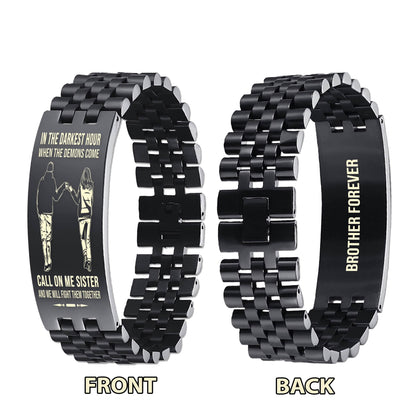 Samurai ANT Personalized Double Sided Bracelet Father And Son Best Friends For Life - Message on the back side