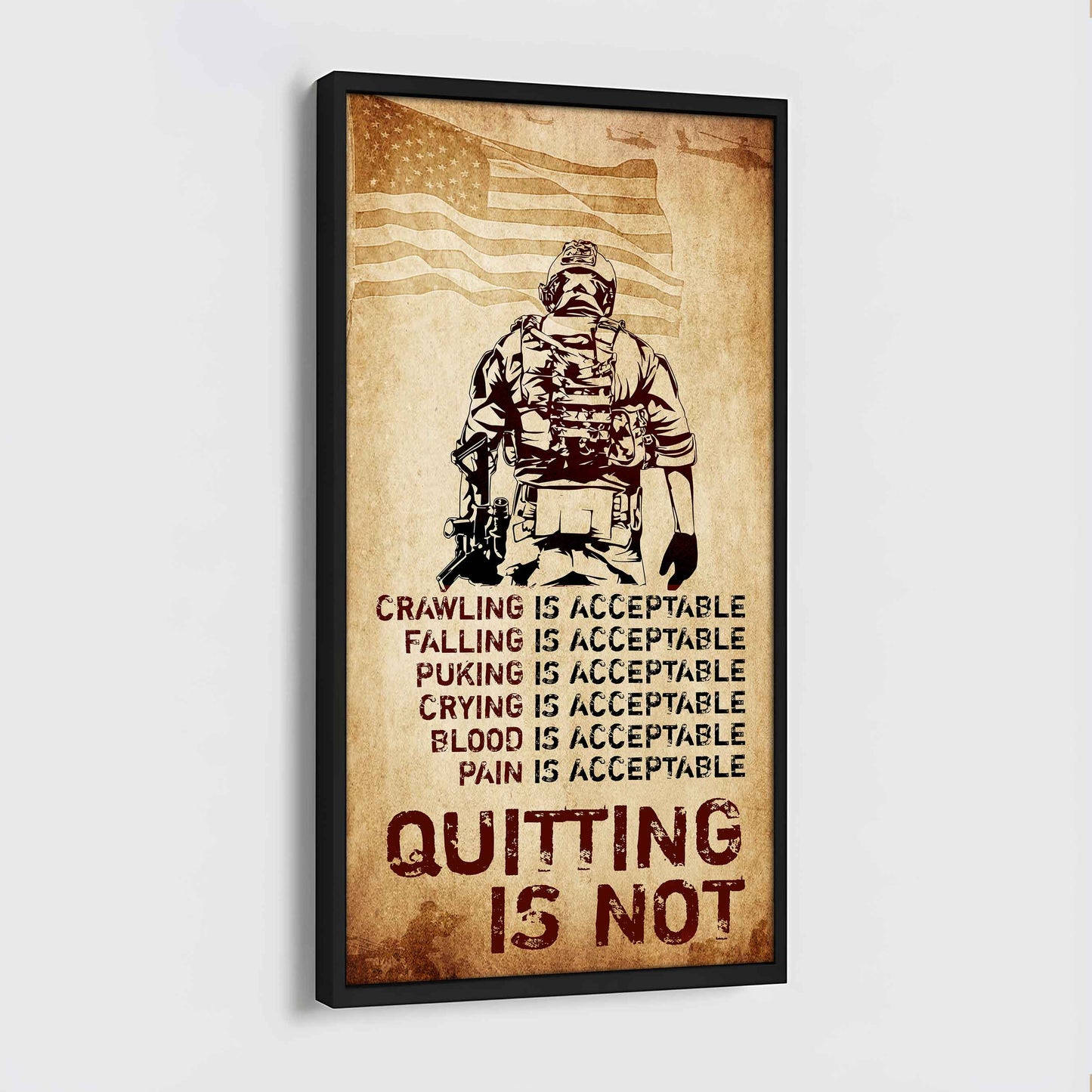 Warrior Quiting Is Not Poster Canvas Motivation Canvas Gift For You