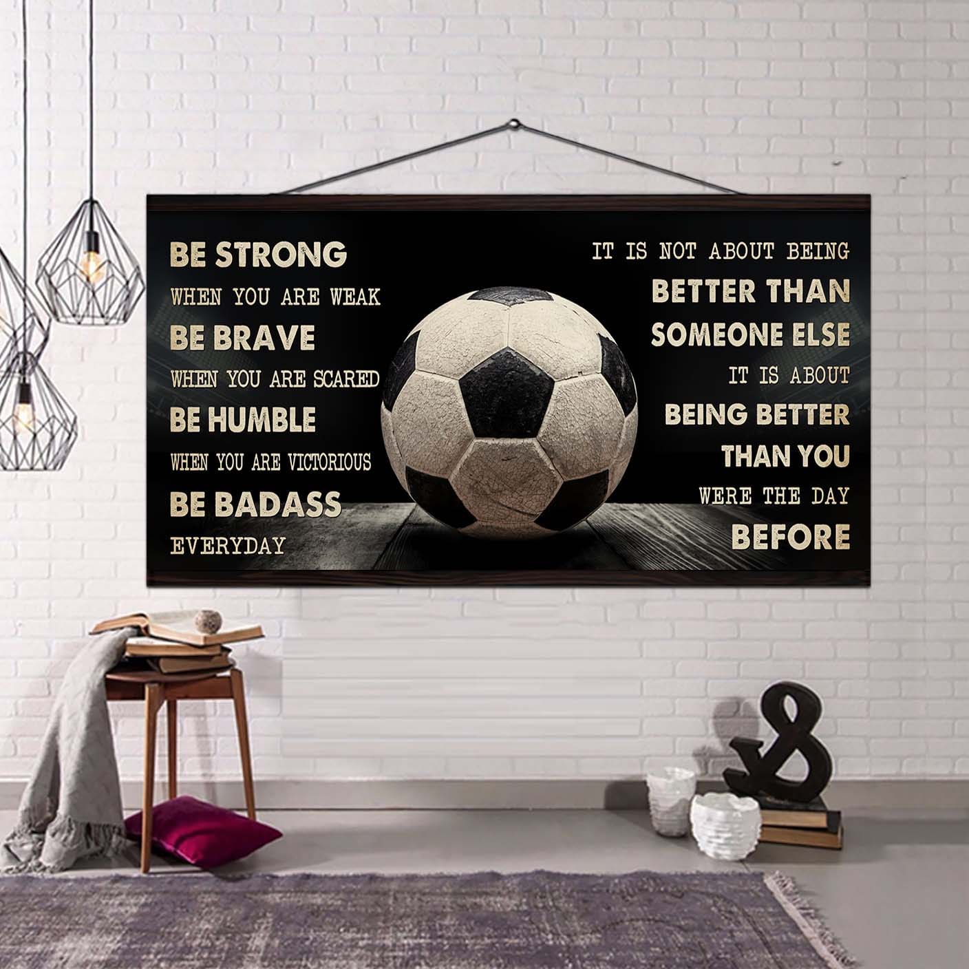 Water Polo Poster It Is Not About Being Better Than Someone Else - Be Strong When You Are Weak