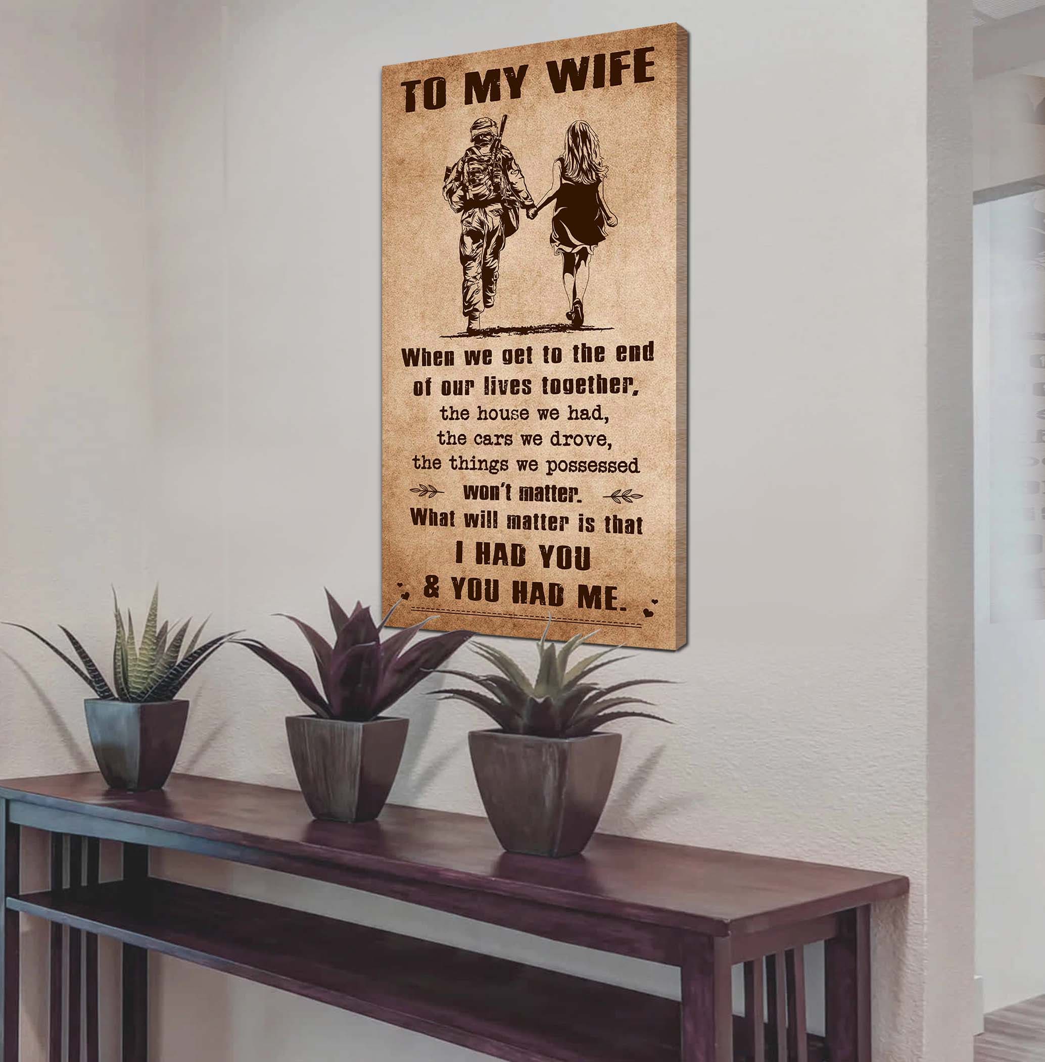 DRB VGT- I Had You And You Had Me Wife And Husband - Vertical Poster Canvas, Gift For Your Darling