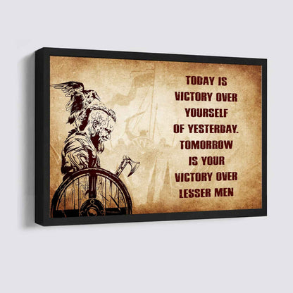 DRB Poster Canvas Today Is Victory Over Yourself Of Yesterday Best Gift With Motivation Quotes