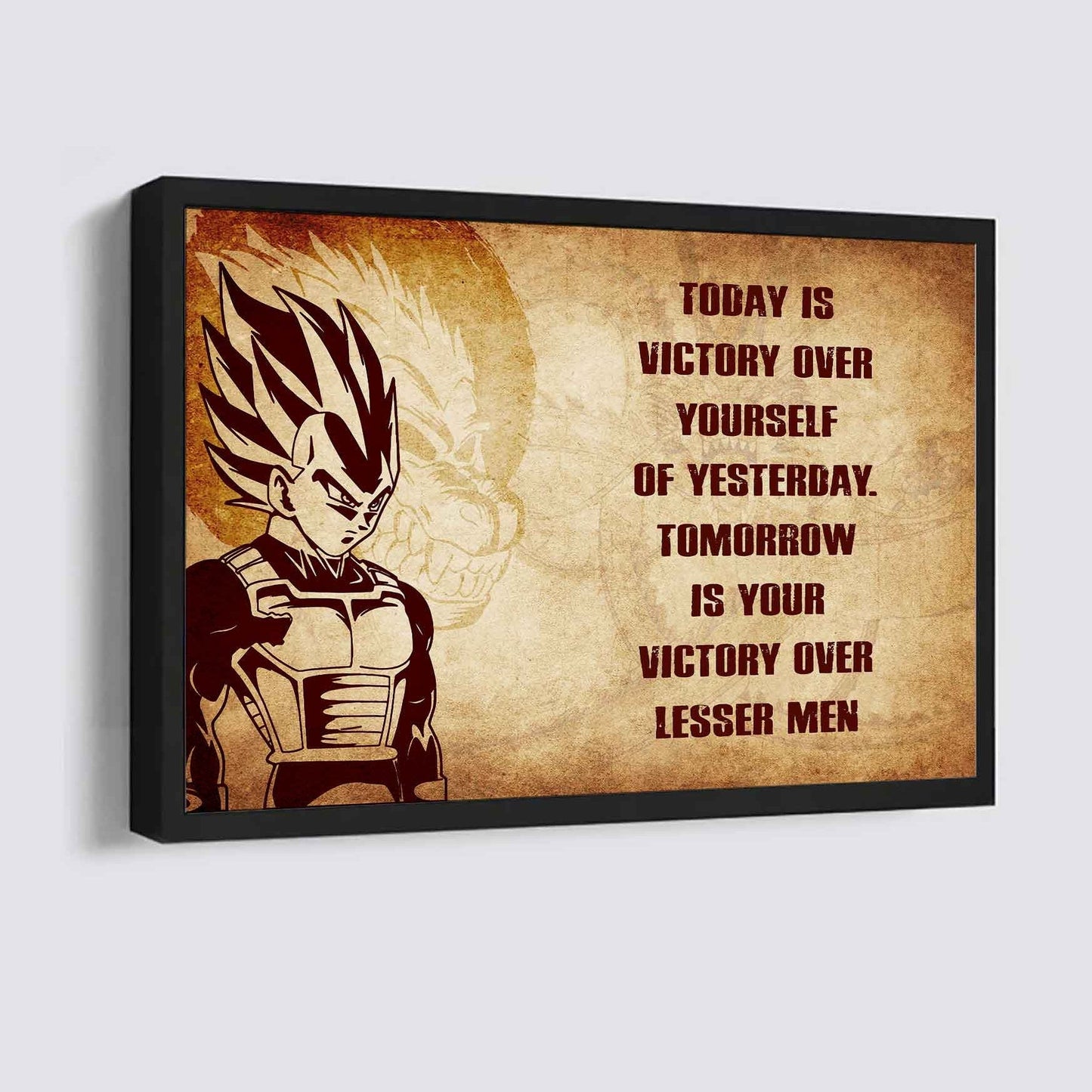 Viking Poster Canvas Today Is Victory Over Yourself Of Yesterday Best Gift With Motivation Quotes