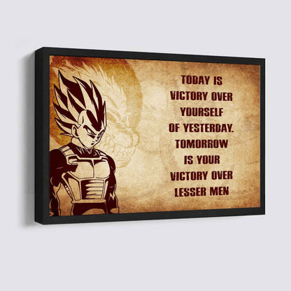 Viking Poster Canvas Today Is Victory Over Yourself Of Yesterday Best Gift With Motivation Quotes