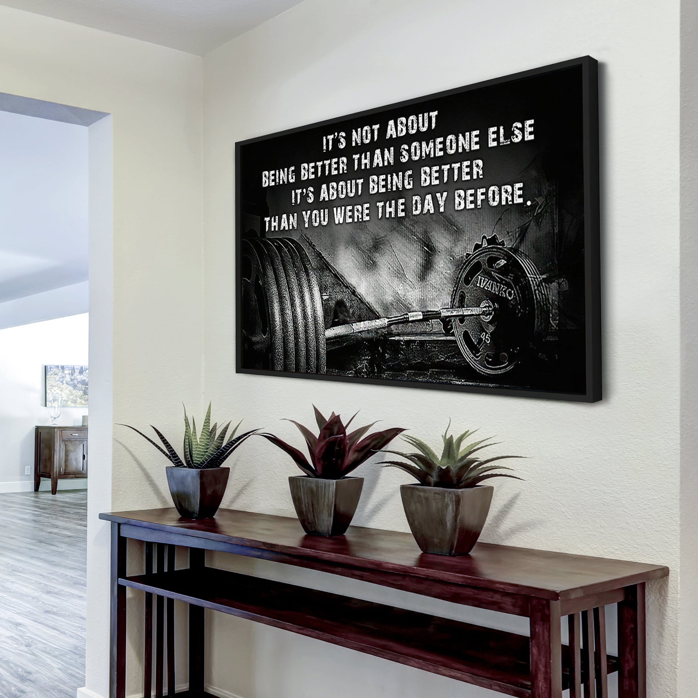 MMA customizable poster canvas - It is not about better than someone else, It is about being better than you were the day before