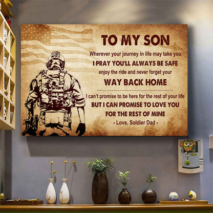 New Version Warrior Poster Canvas Your Way Back Home From Dad To Son Gift For Your Son