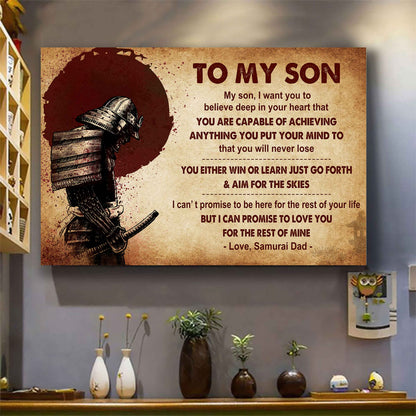 Viking Poster Canvas You Will Never Lose You Either Win Or Learn From Dad To Son
