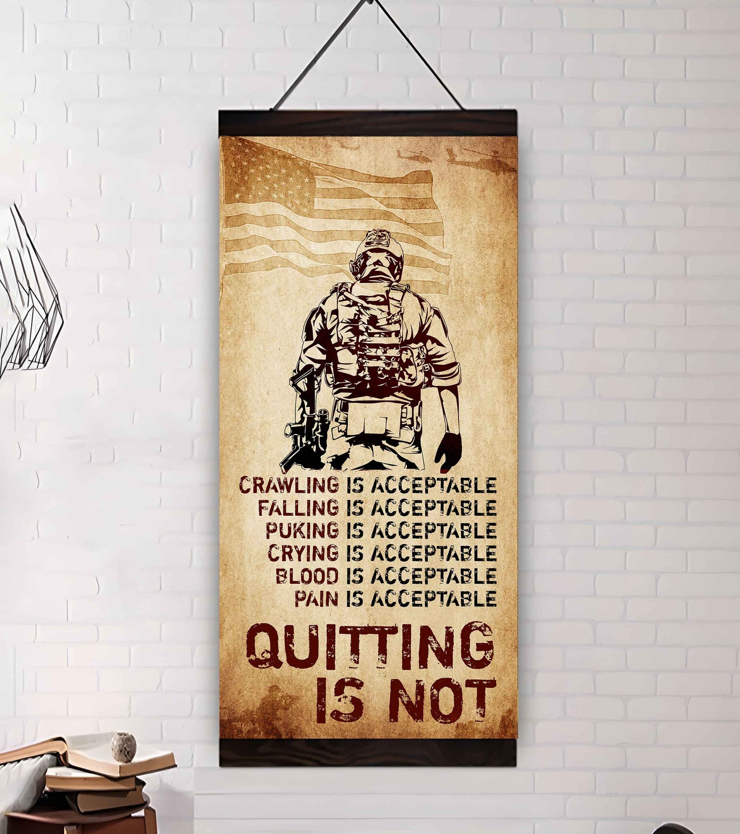 Warrior Quiting Is Not Poster Canvas Motivation Canvas Gift For You