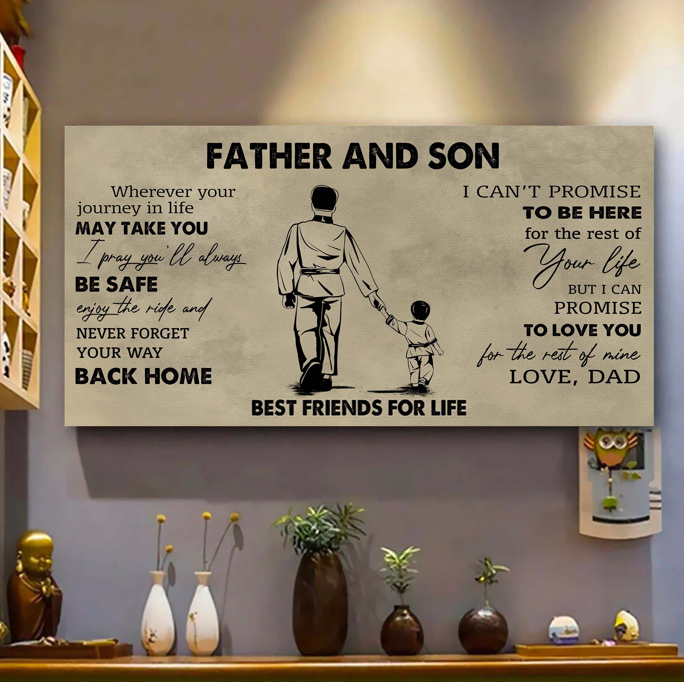 Family Father And Daughter Best Friends For Life - Never Forget Your Way Back Home Poster Canvas Gift For Daughter From Father