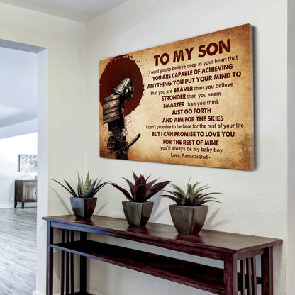 Spartan Poster Canvas Just Go Forth And Aim For The Skies From Dad To Son Gift For Your Son