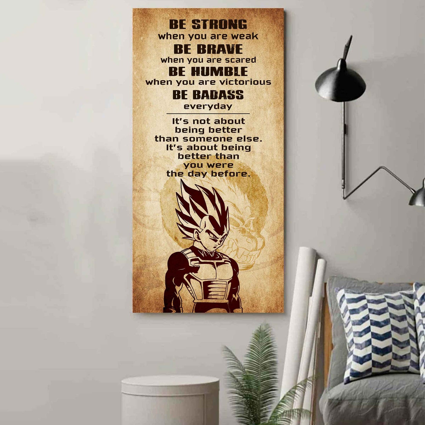 Warrior Be Strong When You Are Weak Be Badass Everyday Poster Canvas Motivation Canvas Gift For You