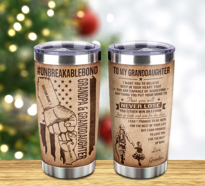 Customizable Sport Tumbler Never Forget Your Way Back Home From Grandpa To Granddaughter
