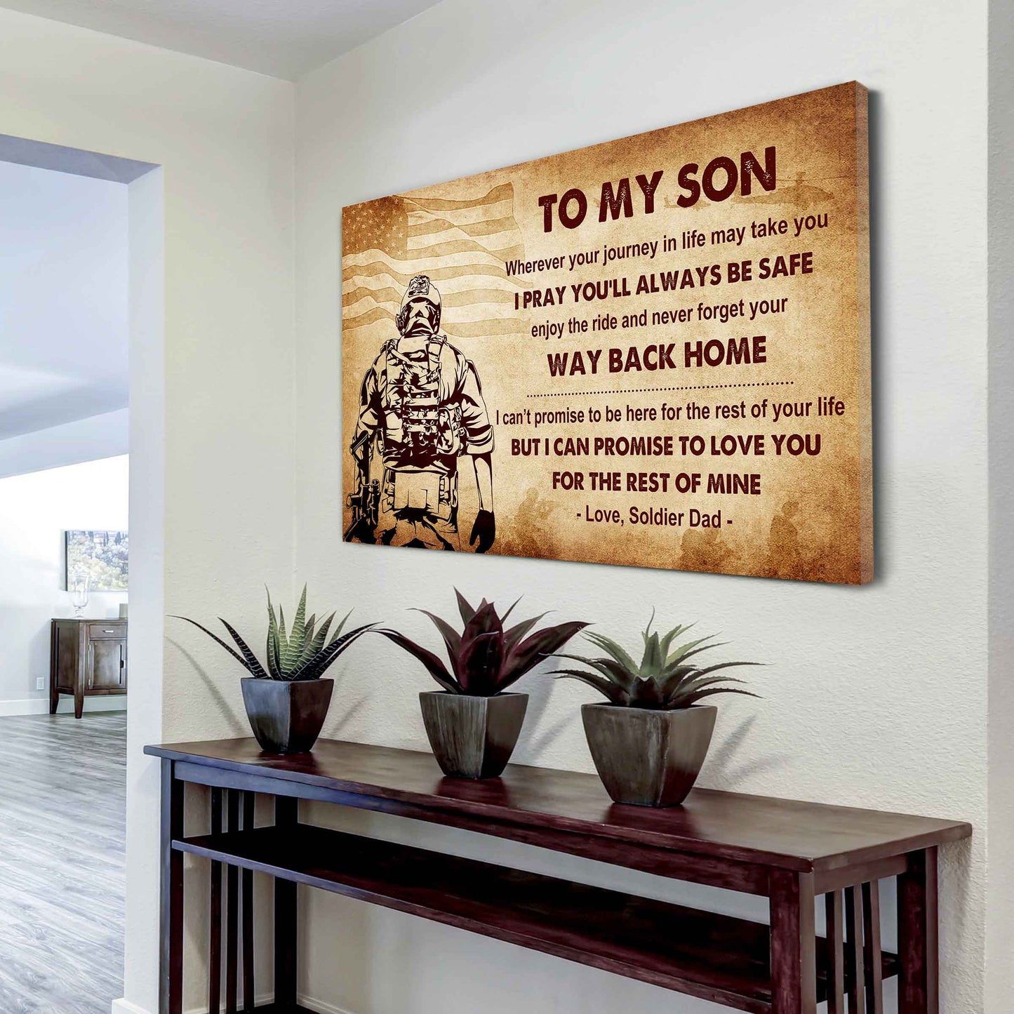 Viking Poster Canvas Your Way Back Home From Dad To Son Gift For Your Son