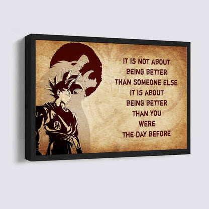 Viking Poster Canvas It's Not About Being Better Than Someone Else Best Gifts Motivation Quotes