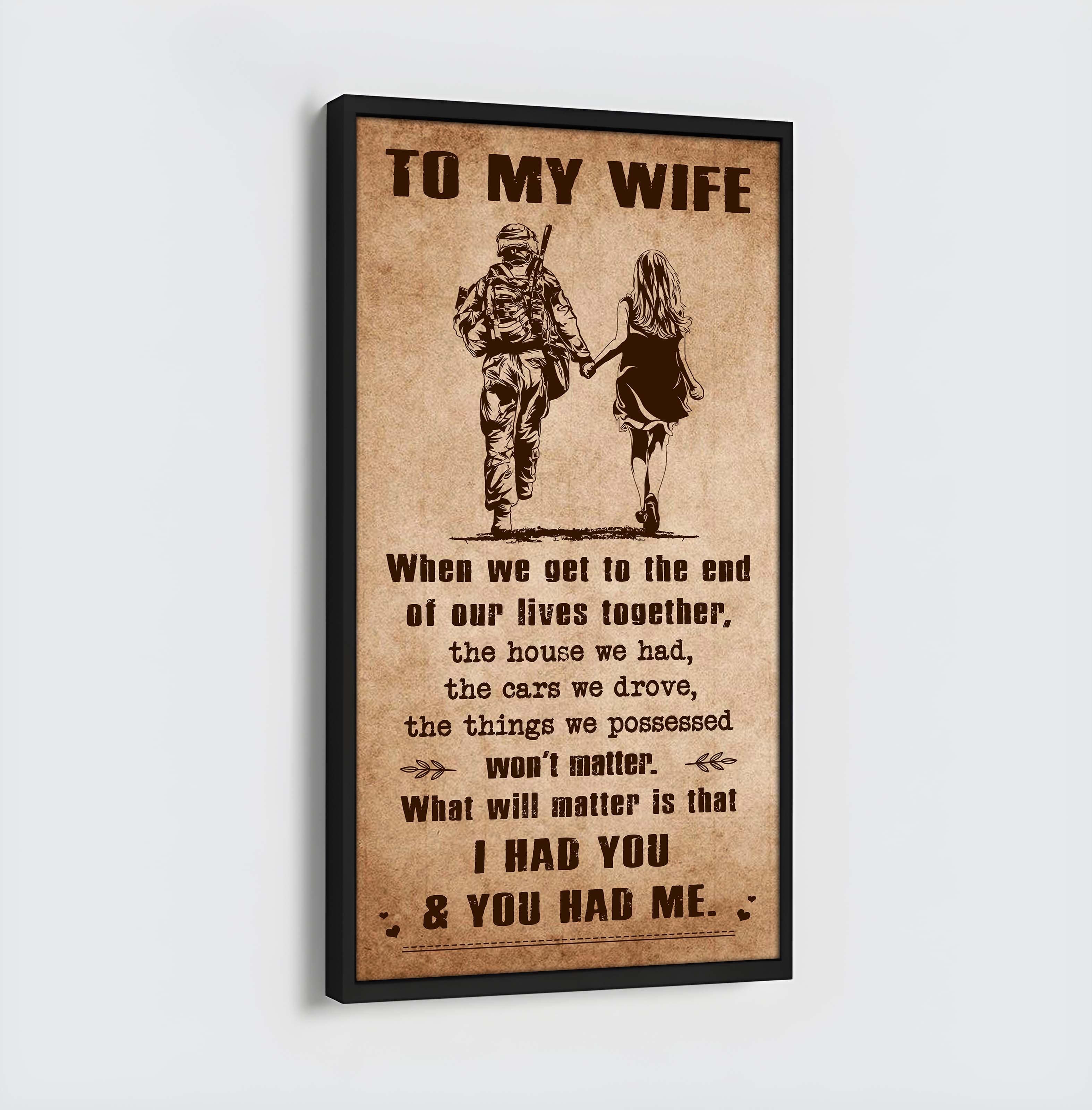 DRB VGT- I Had You And You Had Me Wife And Husband - Vertical Poster Canvas, Gift For Your Darling