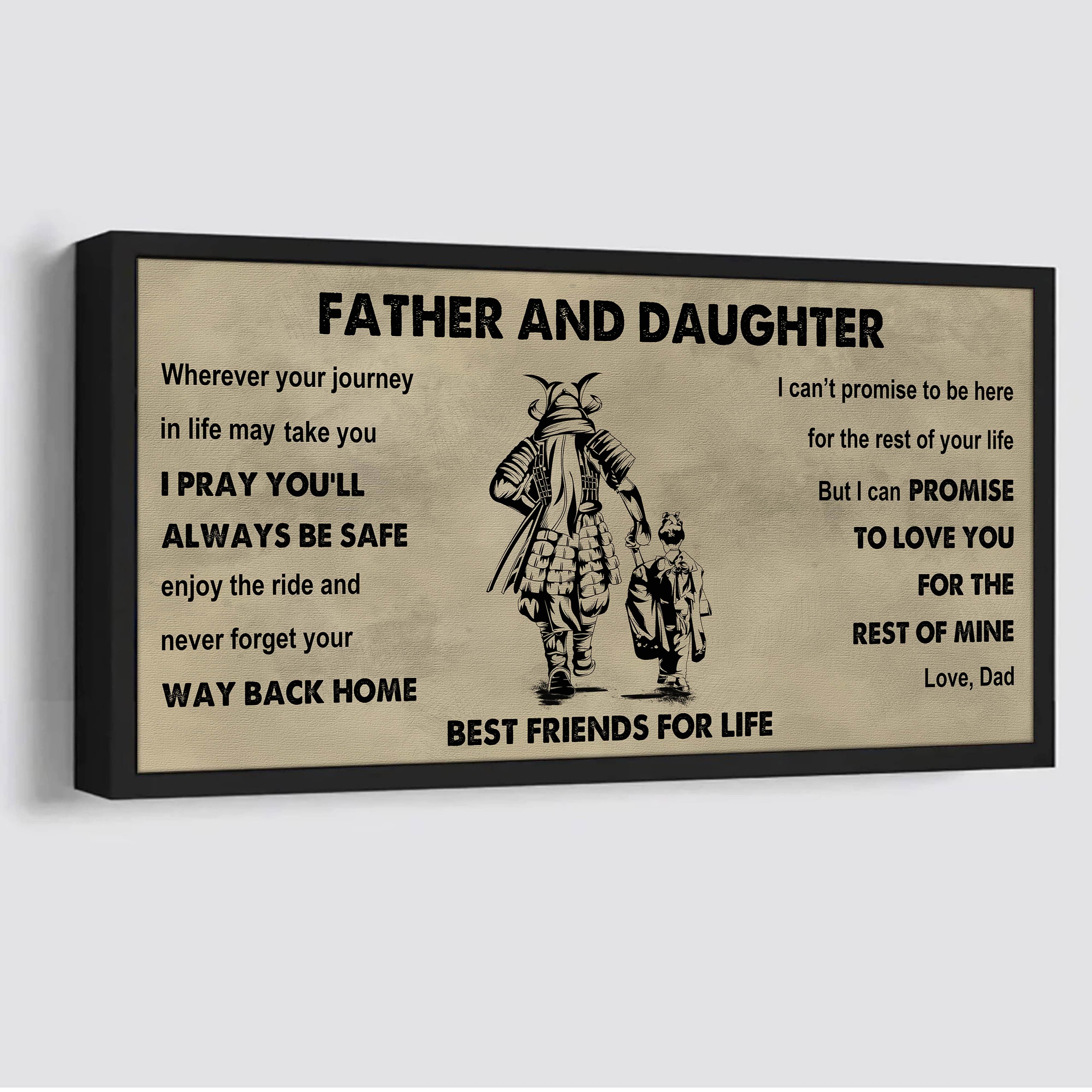 Vikings Father And Daughter Best Friends For Life - Ver 2 Never Forget Your Way Back Home Poster Canvas Gift For Daughter From Father