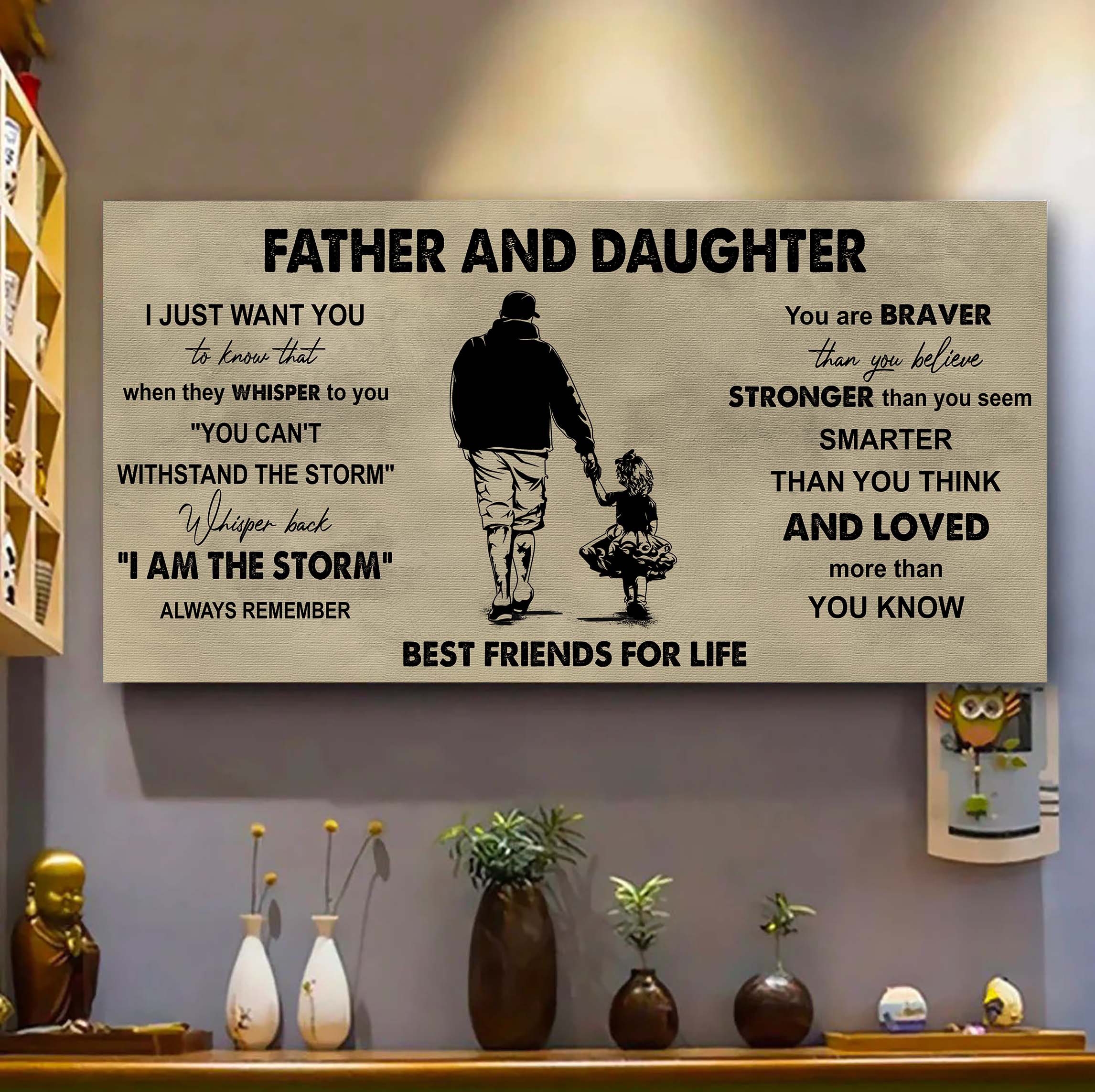 Family Poster Canvas To My Daughter When They Whisper To You - Whisper Back I Am The Storm